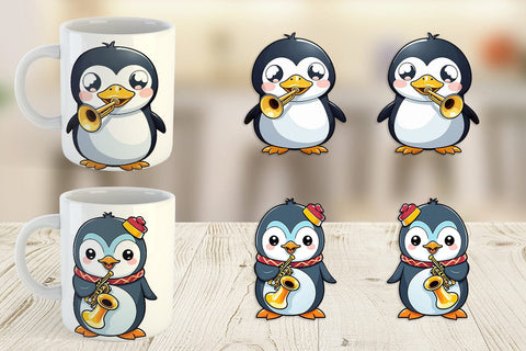 Mug Wrap Penguin New Year Sublimation artnoy 