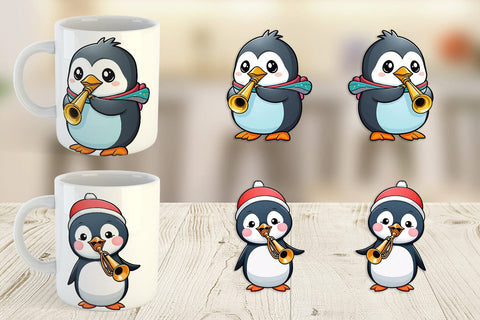 Mug Wrap Penguin New Year Sublimation artnoy 