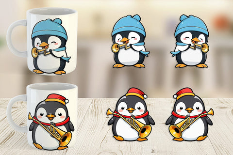 Mug Wrap Penguin New Year Sublimation artnoy 