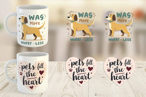 Mug Wrap Pet Love Quotes Sublimation artnoy 