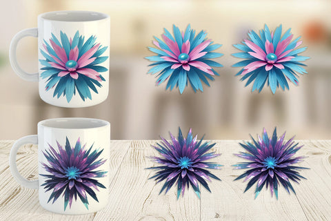 Mug Wrap Petal Burst Sublimation artnoy 