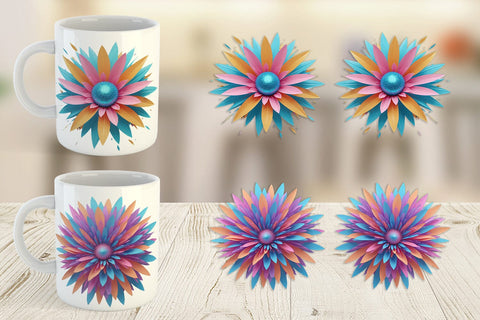 Mug Wrap Petal Burst Sublimation artnoy 