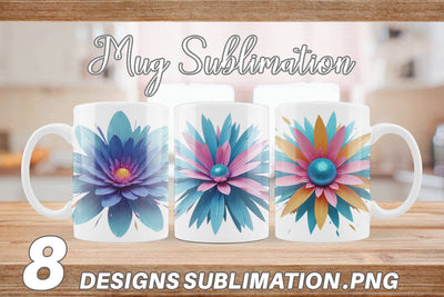 Mug Wrap Petal Burst Sublimation artnoy 