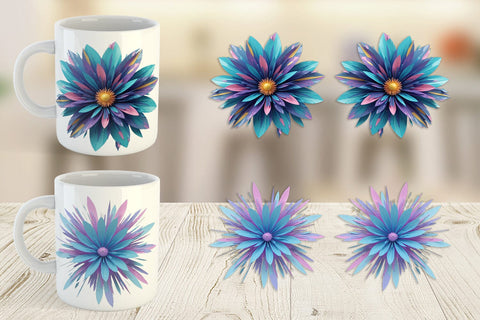 Mug Wrap Petal Burst Sublimation artnoy 
