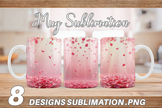 Mug Wrap Petal Rain Sublimation artnoy 