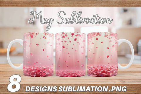 Mug Wrap Petal Rain Sublimation artnoy 