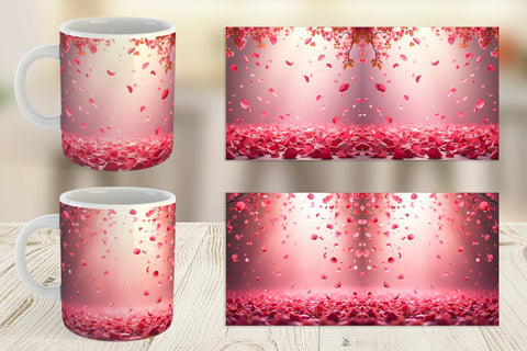 Mug Wrap Petal Rain Sublimation artnoy 