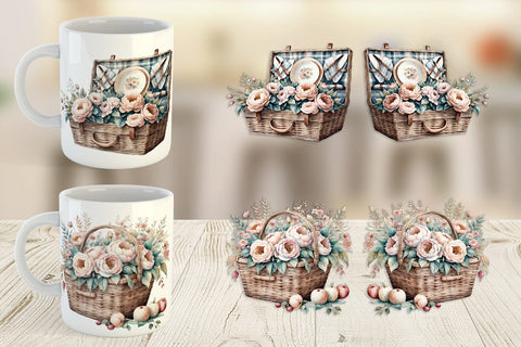 Mug Wrap Picnic Basket Sublimation artnoy 