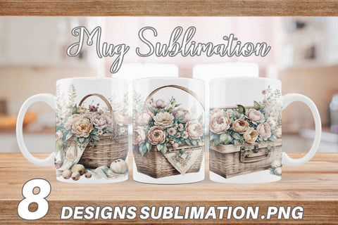 Mug Wrap Picnic Basket Sublimation artnoy 