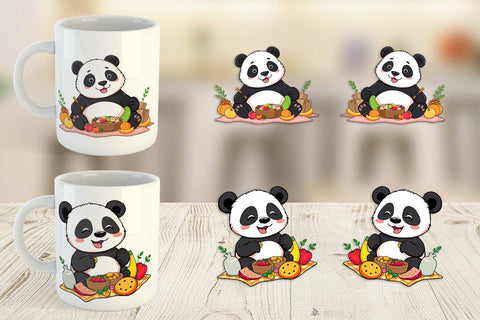 Mug Wrap Picnic Panda Sublimation artnoy 