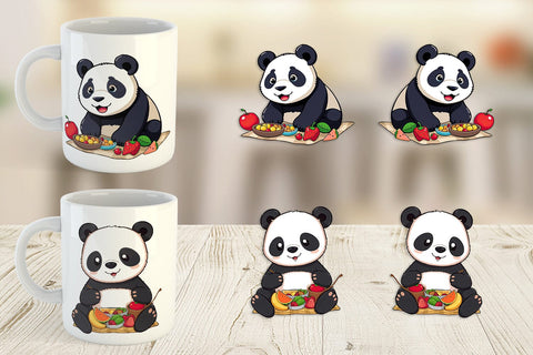 Mug Wrap Picnic Panda Sublimation artnoy 
