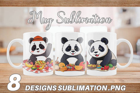 Mug Wrap Picnic Panda Sublimation artnoy 