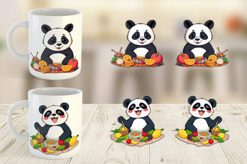 Mug Wrap Picnic Panda Sublimation artnoy 