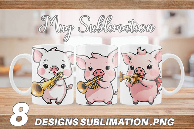 Mug Wrap Pig New Year Sublimation artnoy 