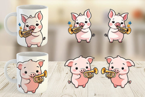 Mug Wrap Pig New Year Sublimation artnoy 
