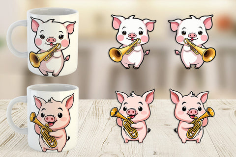 Mug Wrap Pig New Year Sublimation artnoy 
