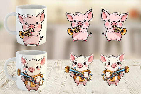 Mug Wrap Pig New Year Sublimation artnoy 