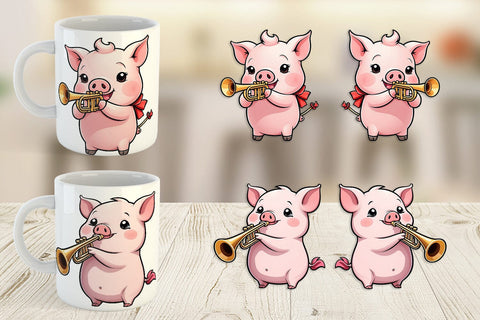 Mug Wrap Pig New Year Sublimation artnoy 
