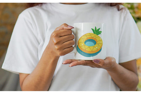 Mug Wrap Pineapple Float Sublimation artnoy 