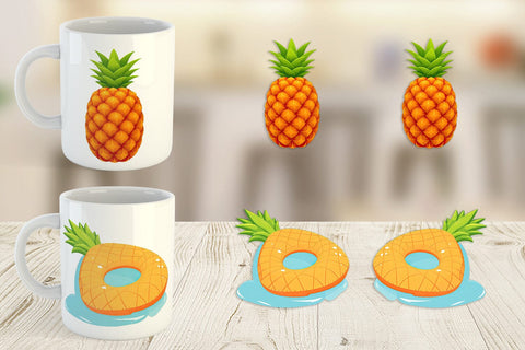 Mug Wrap Pineapple Float Sublimation artnoy 