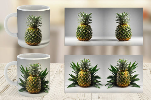 Mug Wrap Pineapple Fruit Sublimation artnoy 