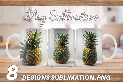 Mug Wrap Pineapple Fruit Sublimation artnoy 