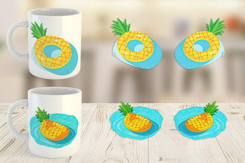 Mug Wrap Pineapple Sublimation artnoy 