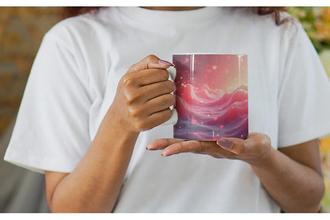 Mug Wrap Pink Flow Sublimation artnoy 