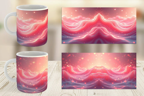 Mug Wrap Pink Flow Sublimation artnoy 