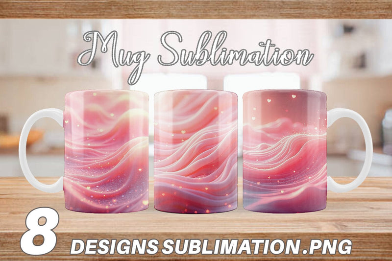Mug Wrap Pink Flow Sublimation artnoy 