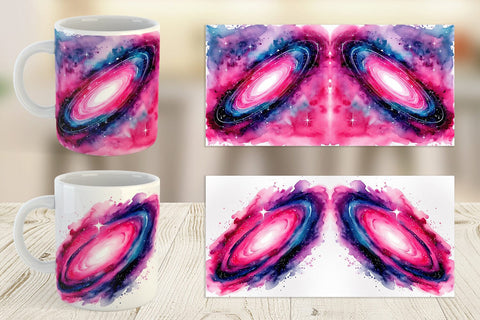 Mug Wrap Pink Galaxy Sublimation artnoy 