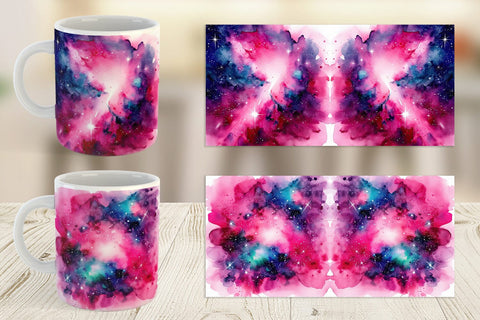 Mug Wrap Pink Galaxy Sublimation artnoy 