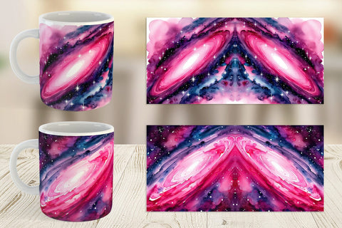 Mug Wrap Pink Galaxy Sublimation artnoy 