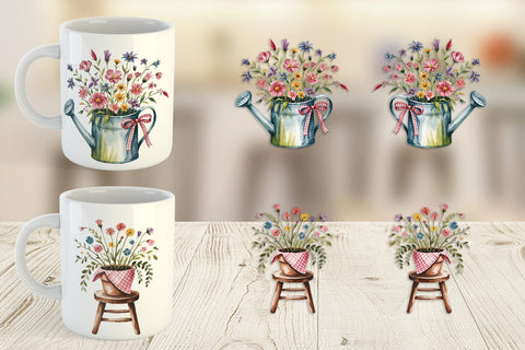 Mug Wrap Pink Gingham Summer Sublimation artnoy 