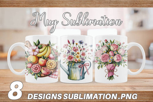 Mug Wrap Pink Gingham Summer Sublimation artnoy 