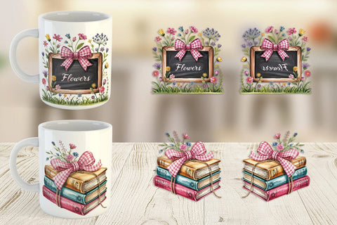 Mug Wrap Pink Gingham Summer Sublimation artnoy 