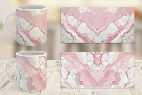 Mug Wrap Pink Marble Texture Sublimation artnoy 