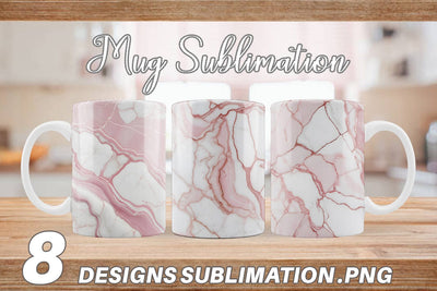 Mug Wrap Pink Marble Texture Sublimation artnoy 