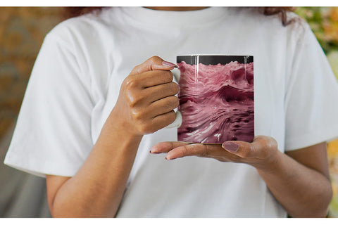 Mug Wrap Pink Wave Liquid Sublimation artnoy 