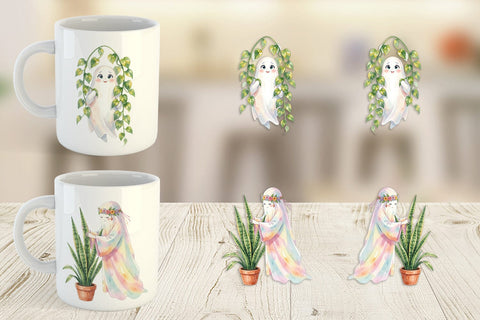 Mug Wrap Plant Mom Ghost Sublimation artnoy 