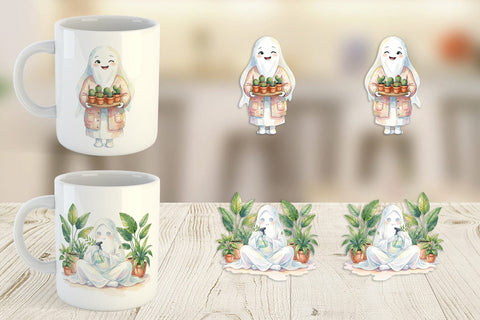 Mug Wrap Plant Mom Ghost Sublimation artnoy 