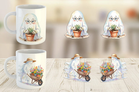 Mug Wrap Plant Mom Ghost Sublimation artnoy 