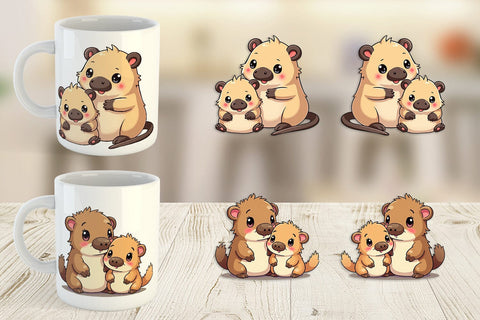 Mug Wrap Platypus Mother's Day Sublimation artnoy 