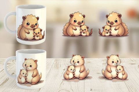 Mug Wrap Platypus Mother's Day Sublimation artnoy 