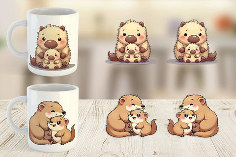 Mug Wrap Platypus Mother's Day Sublimation artnoy 