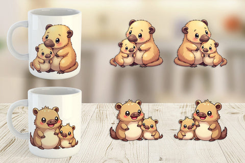 Mug Wrap Platypus Mother's Day Sublimation artnoy 