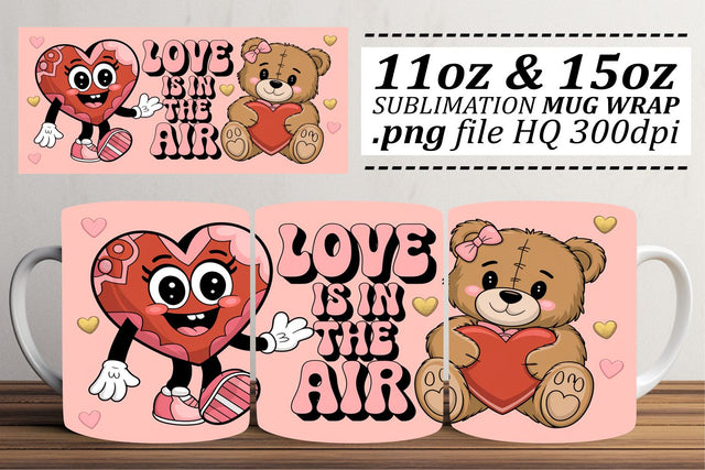 Mug wrap PNG files, elevate your crafting game! , Valentines Sublimation afrosvg 