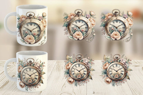 Mug Wrap Pocket Watch Sublimation artnoy 
