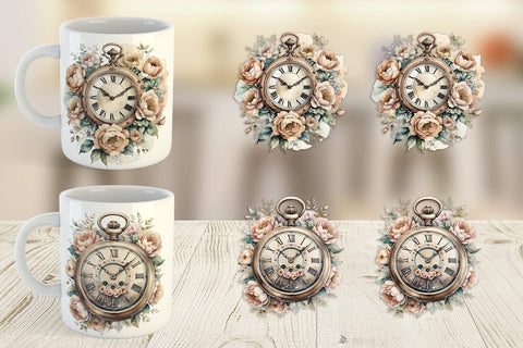 Mug Wrap Pocket Watch Sublimation artnoy 