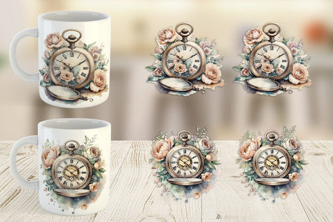 Mug Wrap Pocket Watch Sublimation artnoy 
